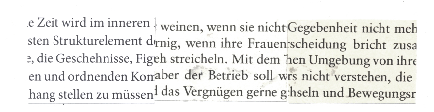 Textcollage aus drei gleichgroßen Schnipseln.